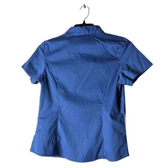 Clique Shirt Women's Size Medium Fitted Button Front Short Sleeves Top NEW - Picture 2 of 9